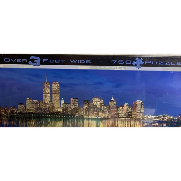 New York Panoramic BGI Buffalo Games 2000 World Trade Cent 750 Jigsaw Puzzle NIB - Picture 4 of 10